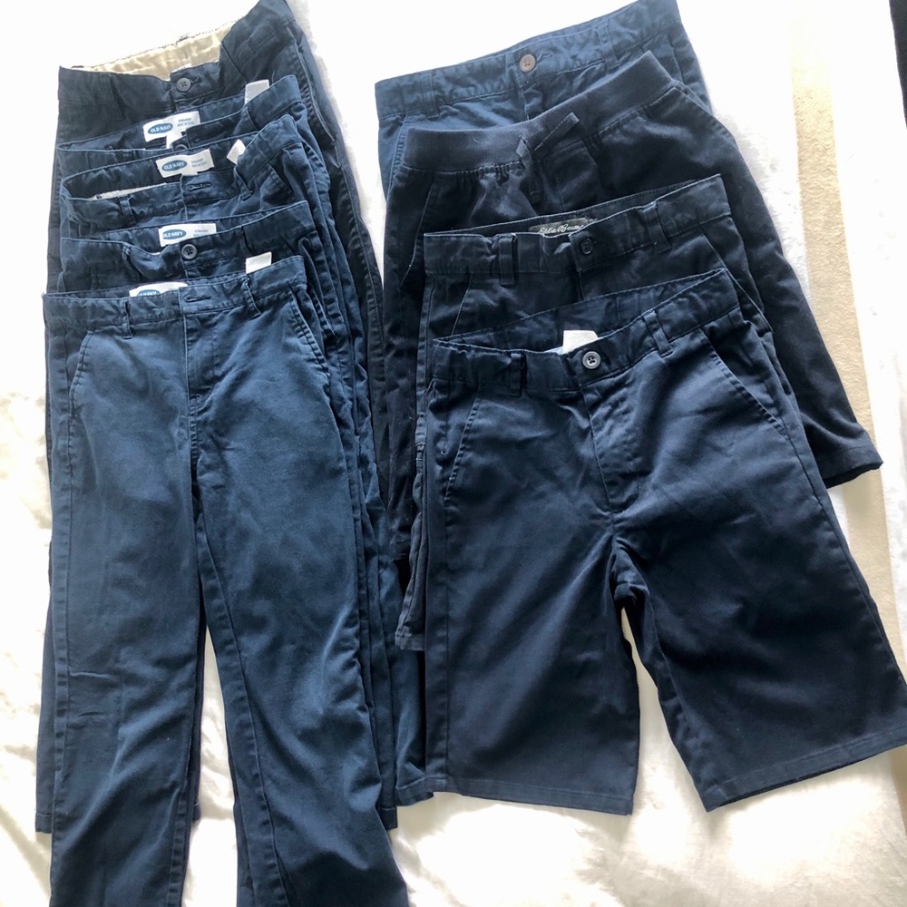Lot 9 pair uniform shorts/pants size 10 navy blue